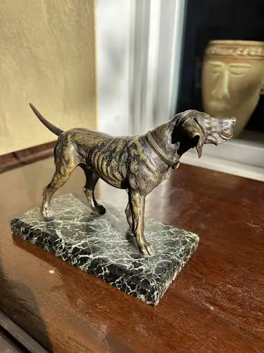 brocante six fours statue chien